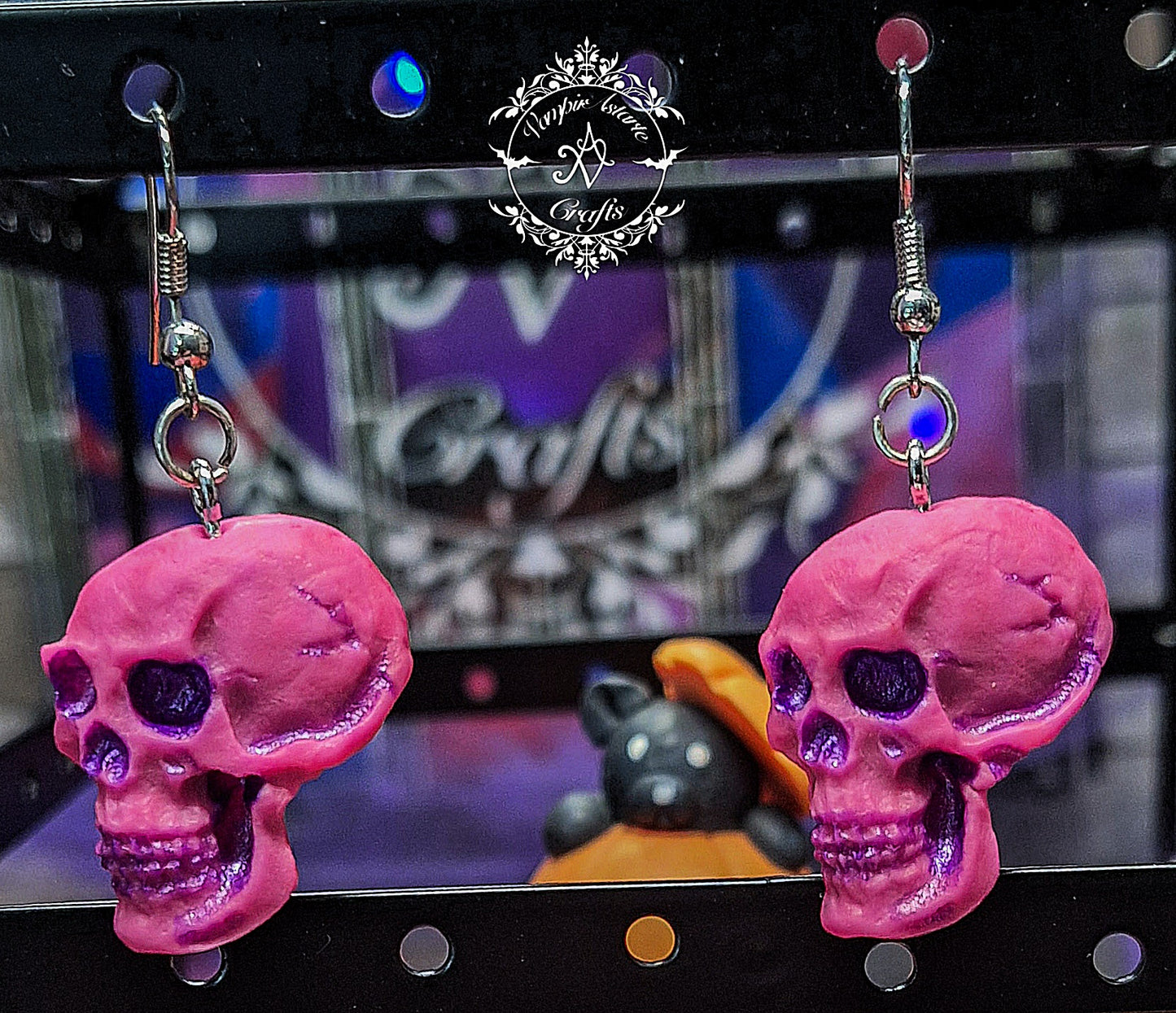PENDIENTES PINK SKULL