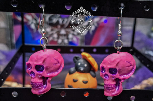 PENDIENTES PINK SKULL