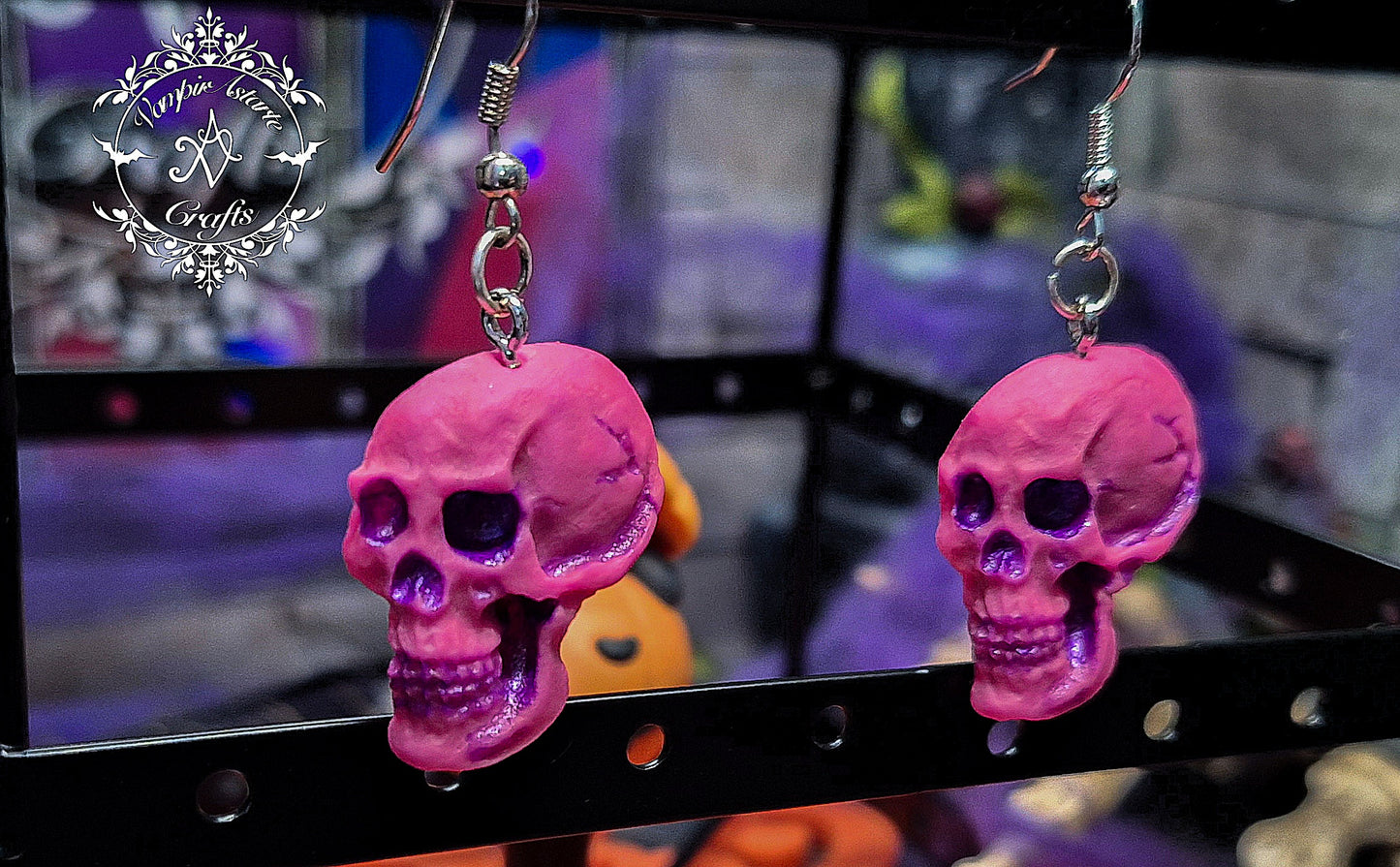 PENDIENTES PINK SKULL