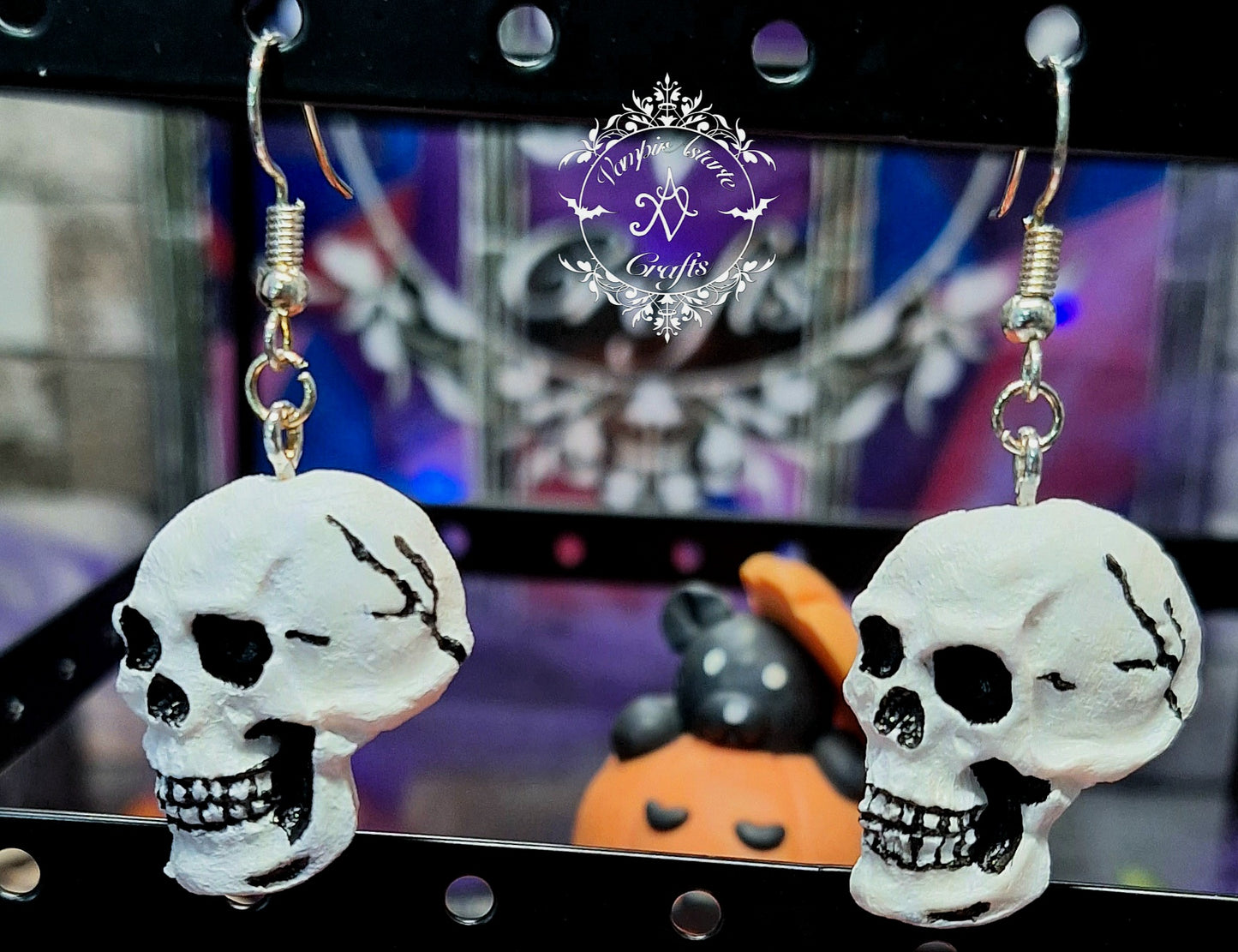 PENDIENTES SKULL (dientes negros)